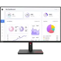 Lenovo ThinkVision T32p-30 - LED-skærm - 31.5 - 3840 x 2160 4K - IPS - 350 cd/m² - 1000:1 - HDR10 - 4 ms - HDMI, DisplayPort, USB-C - ravnsort