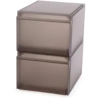 Joseph Joseph Shoecase Premium Shoe & Sneaker Storage Box Organizer med Slide-Out Shoe Tray 2 Pack