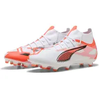 Puma ULTRA 5 MATCH+ FG/AG Football Boots Unisex, Shoes, White/Black/Glowing Red, 44