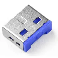 Smartkeeper UL03P1DB, Portblokering, USB Type-A, Blå, Plast, 10 stk, Polybag