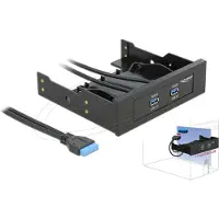 DeLOCK USB 3.0 Front Panel 2-Port - Lagrings bay port panel - USB 3.0 x 2