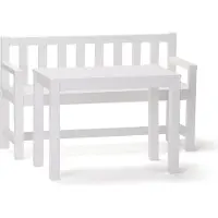 Kids Concept Havesæt - Træ - 90x33x55/60x35x45 cm - Hvid - - OneSize - Bord