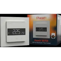 Heatit HE1 WiFi6 WiFi elektroninis termostatas skirtas elektriniam šildymui baltas
