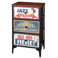 Max Home Vintage-retro Kommode 3 Skuffer