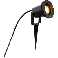 QAZQA Moderne spotlight sort inkl. ledning og stik 200cm IP65 - Basic