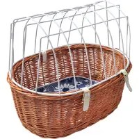 Aumuller hundecykelkurv til bagagebærer med beskyttelsesgitter - Størrelse S: L 56 x B 36 x H 50 cm