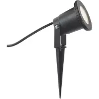 QAZQA Moderne havespotlight sort inkl. LED justerbar med ledning og stik 250cm IP65 - Basic