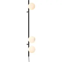 QAZQA Design væglampe sort med mat glas 3-lys - Vertical