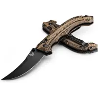 Benchmade Mini Bedlam Cobalt Black Cerakote foldekniv, Camo G10