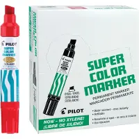Pilot 45300 Jumbo Genopfyldelig Permanent Marker Bred Mejselspids R?d