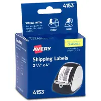 Avery Multi-purpose etiketter 4 " x2-1/8 " 140/rulle 1 RL/BX White Solgt som 1 Box