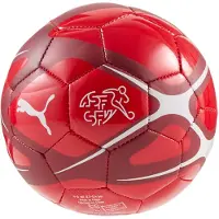 Puma Switzerland Culture Mini Football, Accessories, Red/Dark Crimson, Mini