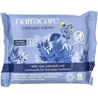 Natracare , Bløde Organiske Bomuld Intime Wipes, 12 Wipes