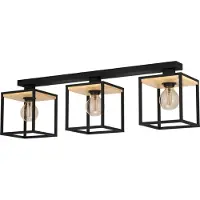 Eglo LIBERTAD LOFT E27 SORT/TRÆ FSC