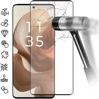 Mtp Products Motorola Edge 50 Skærmbeskyttelse Hærdet Glas - 9H - Full Fit - Sort Kant