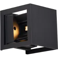QAZQA Moderne Væglampe Sort Inkl. LED IP44 - Edwin Quadro