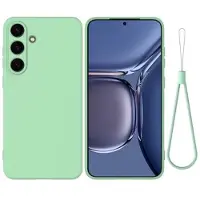 Mtp Products Samsung Galaxy S25 Flydende silikone cover med håndrem - grøn