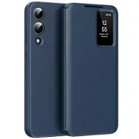 Mtp Products Samsung Galaxy S25 Edge Smart Clear View Flip etui med kortplads - Safir