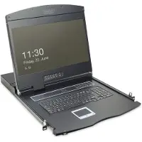 Digitus Professional DS-72211-2GE - KVM-konsol med KVM switch - 8 porte - Tysk - 19 - rackversion - 1366 x 768 @ 60 Hz - 1000:1 - sort, RAL 9005 - 1U