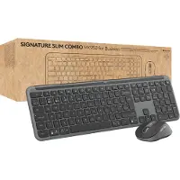 Logitech Signature Slim Combo MK950 for Business - Sæt med mus og tastatur - trådløs - Bluetooth 5.1 LE - QWERTY - US International - grafit