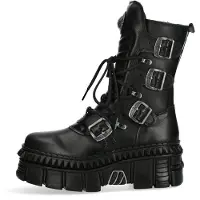 New rock Snørestøvler sort