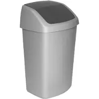 Curver affaldsspand Swing Top 25 L 34 6x27 8x51 1 cm (tumsi farve, sølv) 3253923986631