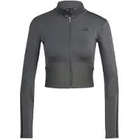 Adidas Hyperglam Rib Zip Thru Cover Up Sweatshirt Med Lynlås