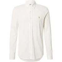 Ralph Lauren Polo Ralph Laurentil mænd. 710654408146 Beige ultralet piqué-skjorte (S), Casual, Bomuld, Lange ærmer