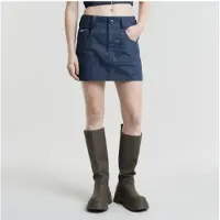 G-Star G-Startil kvinder. D25319-D785-001 Origins Bowey Selvedge nederdel blå (24), Casual, Økologisk bomuld, Bæredygtig