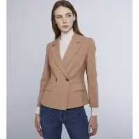 Marella Marellatil kvinder. 2423046101200 Blazer med brunt tema (40), Casual, Party, Klassisk, Polyester