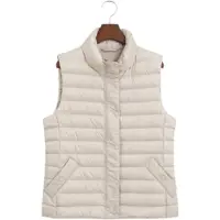 Gant Ganttil kvinder. 4700280 Lysegrå letvægtsdunjakke (XL), Casual, Genanvendt polister, Bæredygtig