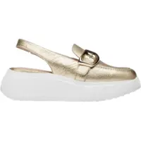 Wonders Wonderstil kvinder. A-3624_5432_7285 Acalia gyldne læderpumps (39), Guldfarvet, 3-5 cm, Spænder, Casual