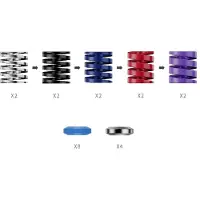 Moza Racing - Tilbehørssæt for pedalspilcontroller - hvid, sort, rød, lilla, blå
