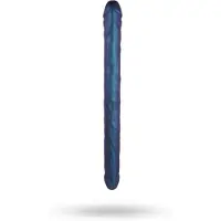 Strap-On-Me Double Dong Realistic Dildo - Snaky Metallic Color