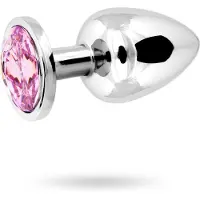 Vuxen Metal Plug Large - Sølv/Pink