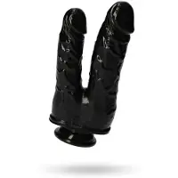 Toyz4Lovers Dobbelt Dildo Sort 18,5 cm