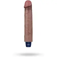 Vuxen Real Softee Vibrating Dildo Brown 22,5 cm