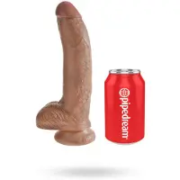 King Cock Dildo med Pung 26 cm - Solbrændt