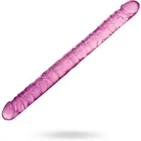 Vuxen 44.5 cm Realistisk Dobbeltdildo - Lyserød