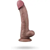 Vuxen Dual Layered Platinum Silicone Cock 26,5 cm
