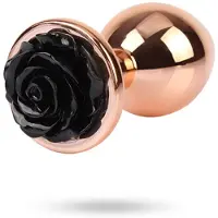 Chisa Novelties Evil Rose Anal Plug Medium Rose Gold/Black