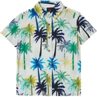 KOROSHI Skjorte navy / aqua / oliven / hvid