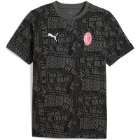 Puma AC Milan FtblCulture All-Over Print Tee Men, Sport, Black/Red, M