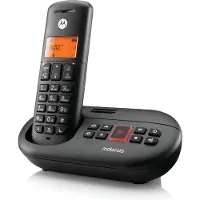Motorola E211 DECT-trådløs telefon med digital telefonsvarer - sort