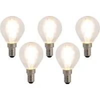 LUEDD Sæt med 5 E14 LED filamentpærer P45 4W 470 lm 2700K
