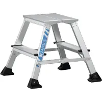 Zarges arbejdsbuk 2x2 trin - H = 0,49m, platform 400x300 trindybde 90 mm. Eloxeret