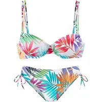 LASCANA Bikini turkis / orange / rød / hvid