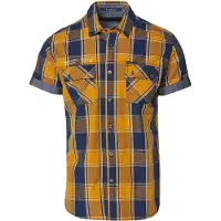 KOROSHI Skjorte navy / okker