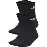 Adidas Originals Sokker Trefoil Cushioned Crew 6-pak - Sort/hvid, størrelse 46-48