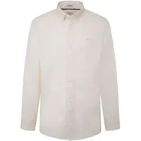 Pepe Jeans Pepe Jeanstil mænd. PM308728 Manley-skjorte hvid (M), Casual, Bomuld, Lange ærmer